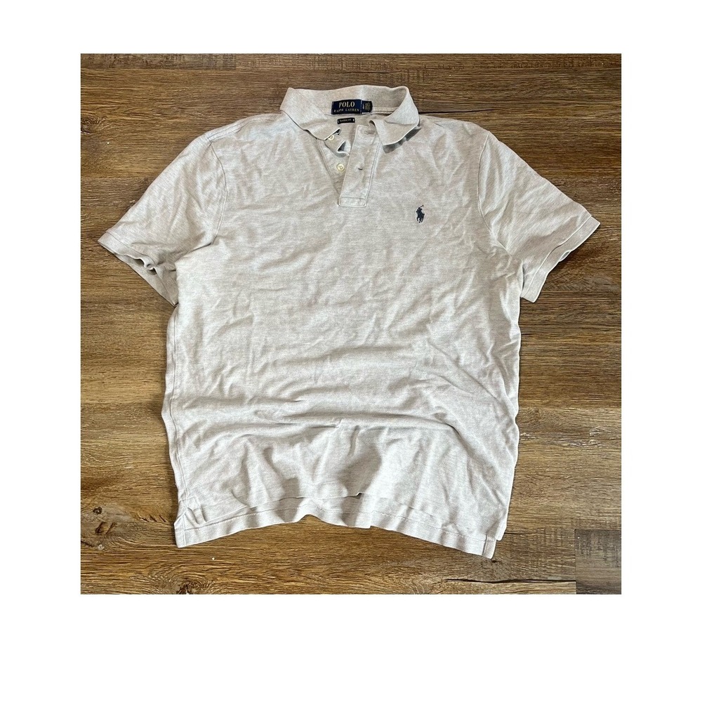 Polo by Ralph Lauren Light Gray Men's Short-Sleeve Polo